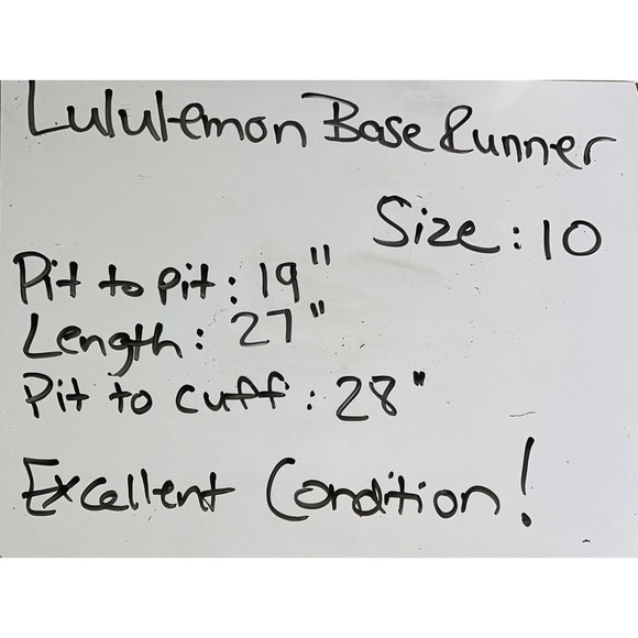 LULULEMON BASE RUNNER 1/2 HALF ZIP PULLOVER 10 COCO PIQUE BLACK JACKET Ret. $98 - Picture 7 of 7